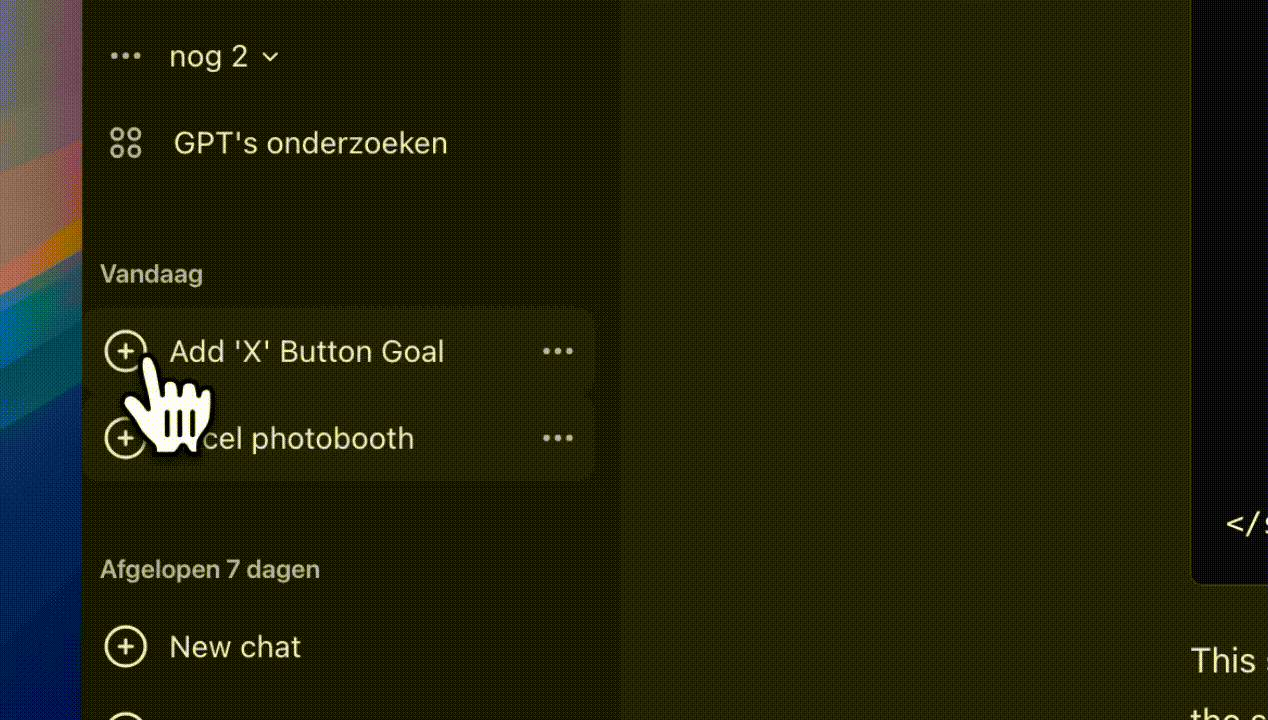 organize chat gpt menu